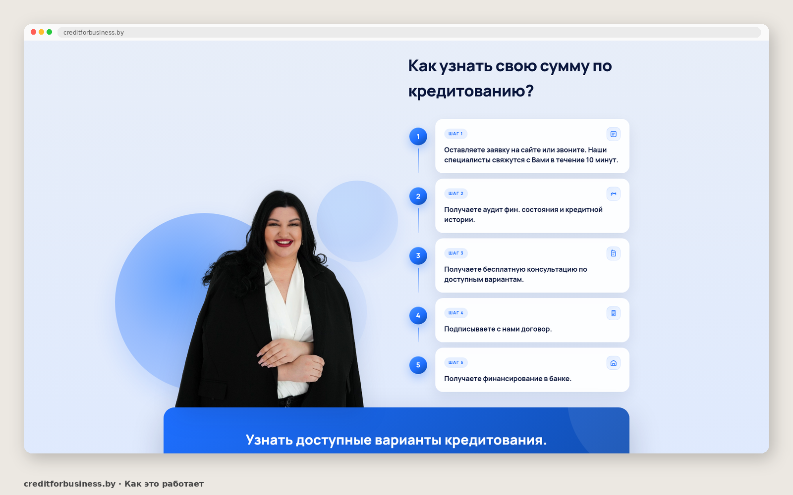 Третий экран creditforbusiness.by